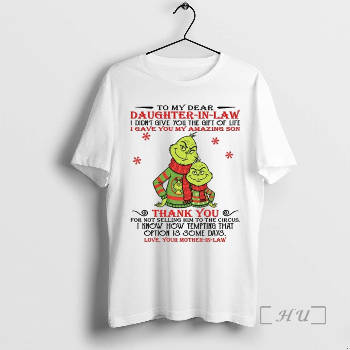 Officials Grinch Santa To My Dear Daughter In Law I Didnt Give You The Gift Shirt Hoodie Sweatshirt | PurePodTees.com