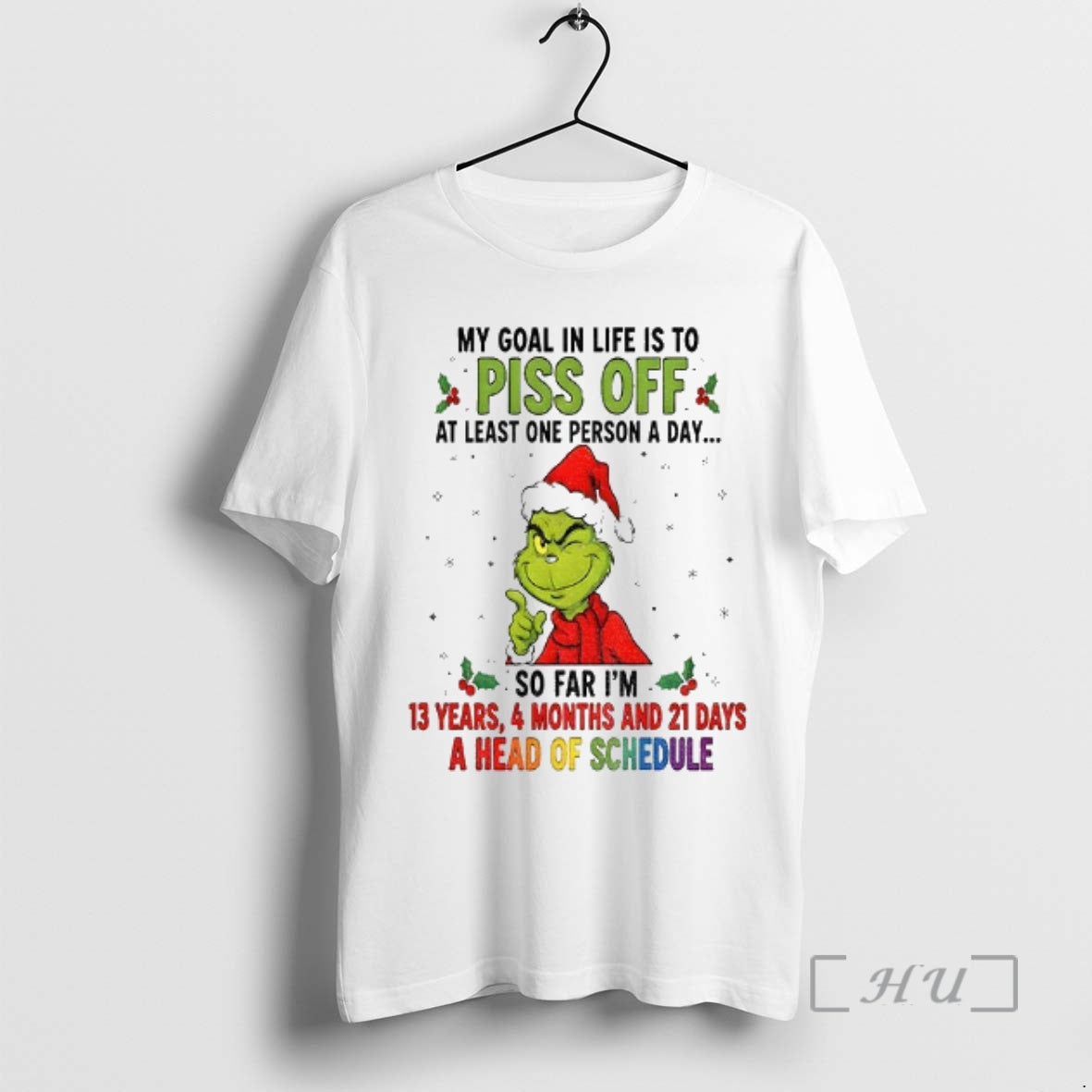 Officials Grinch Xmas My Goal In Life Is To Pis Of At Least One Person Shirt Hoodie Sweatshirt | PurePodTees.com