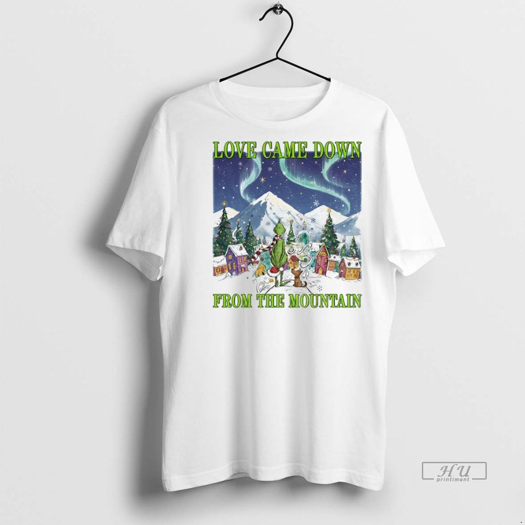 Officials Grinch And Max Love Came Down From The Mountain Merry Christmas Premium Shirt Hoodie Sweatshirt | PurePodTees.com