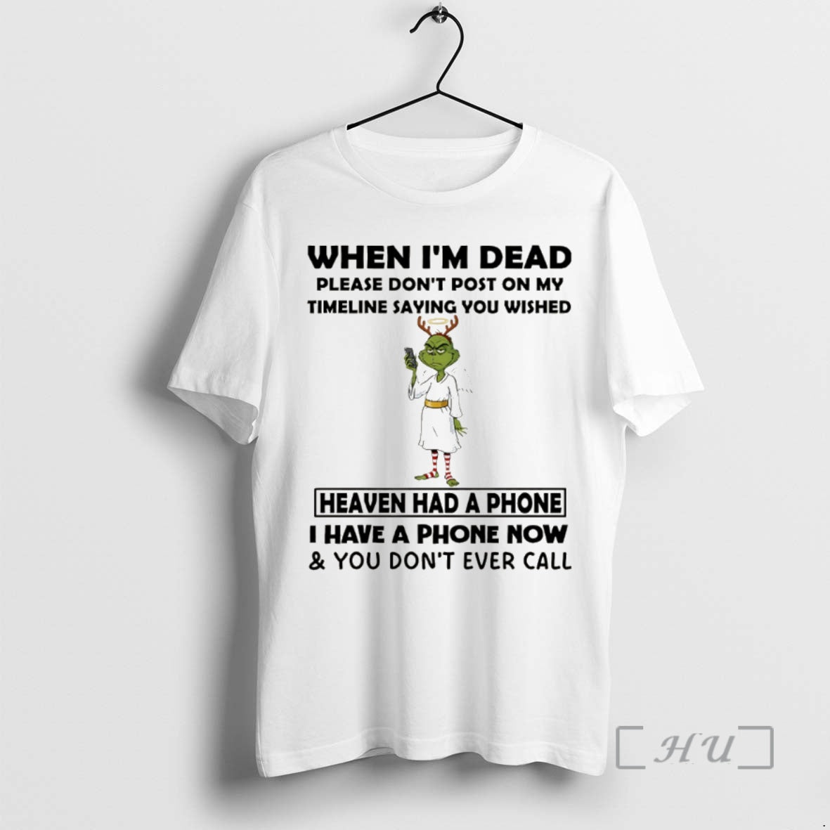 Officials Grinch Angel When Im Dead Please Dont Post On My Timeline Saying You Wish Shirt Hoodie Sweatshirt | PurePodTees.com