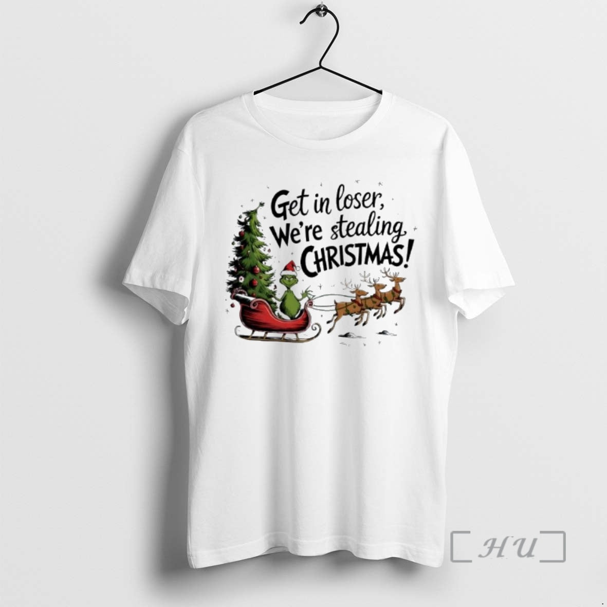 Officials Grinch Get In Loser Were Stealing Christmas Shirt Hoodie Sweatshirt | PurePodTees.com
