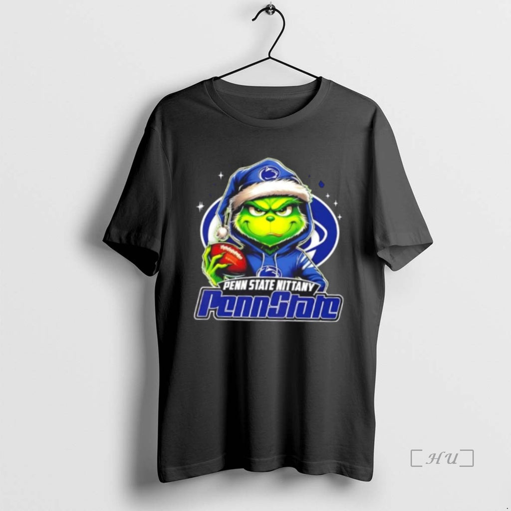 Officials Grinch Is Holding A Ball And Smiling At Penn State Nittany Lions Fans Christmas Shirt Hoodie Sweatshirt