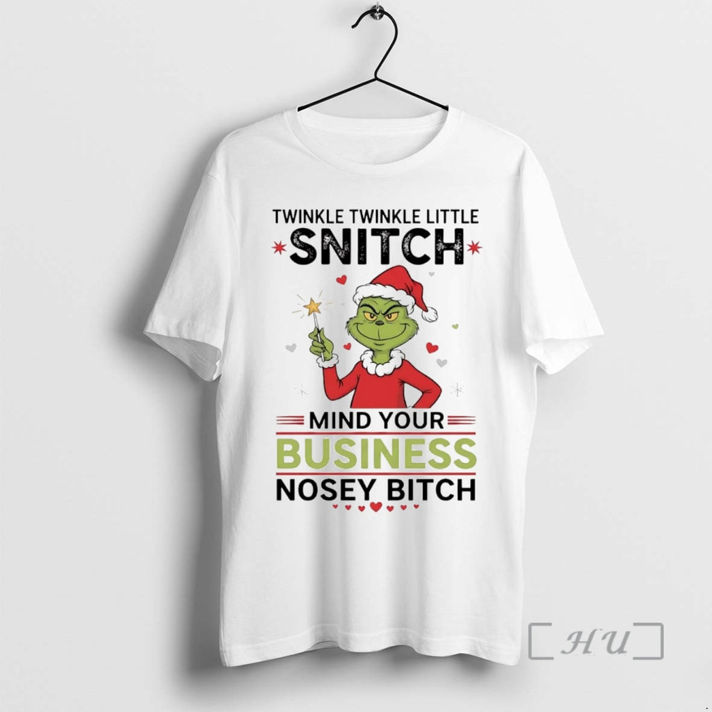 Officials Grinch Twinkle Little Snitch Mind Your Business Christmas Shirt Hoodie Sweatshirt | PurePodTees.com