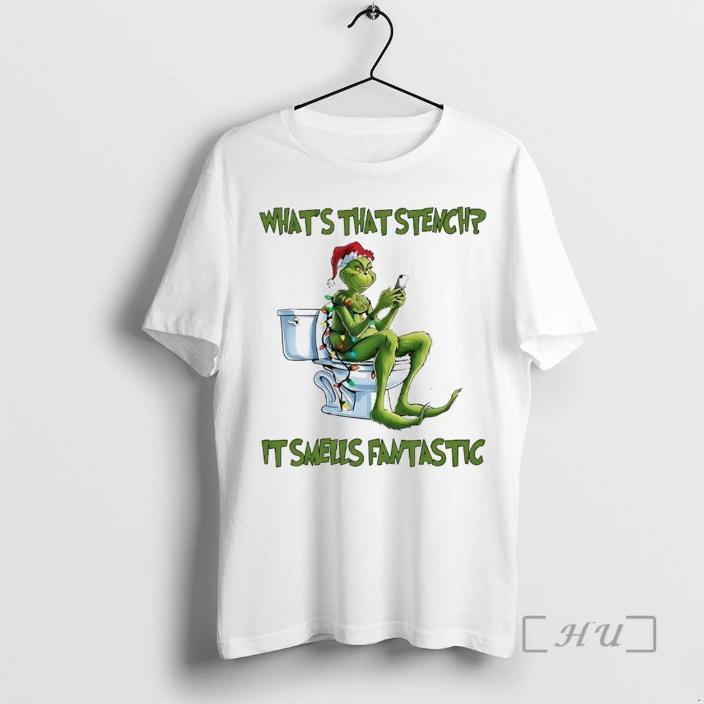 Officials Grinch Whats That Stench It Smell Fantastic Christmas Shirt Hoodie Sweatshirt | PurePodTees.com