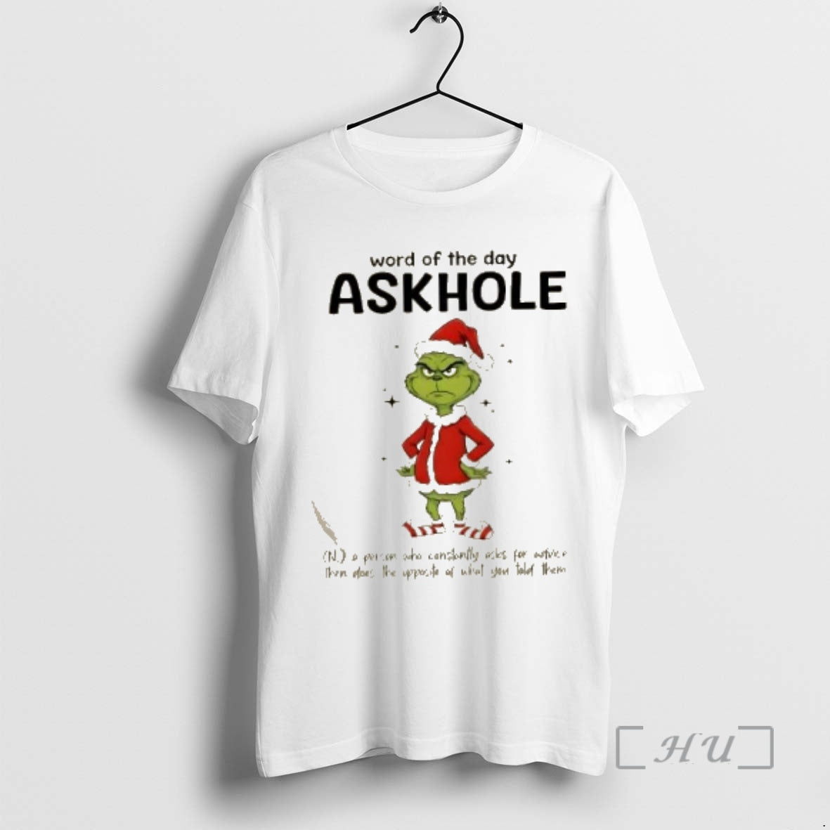 Officials Grinch Word Of The Day Askhole Christmas Shirt Hoodie Sweatshirt | PurePodTees.com