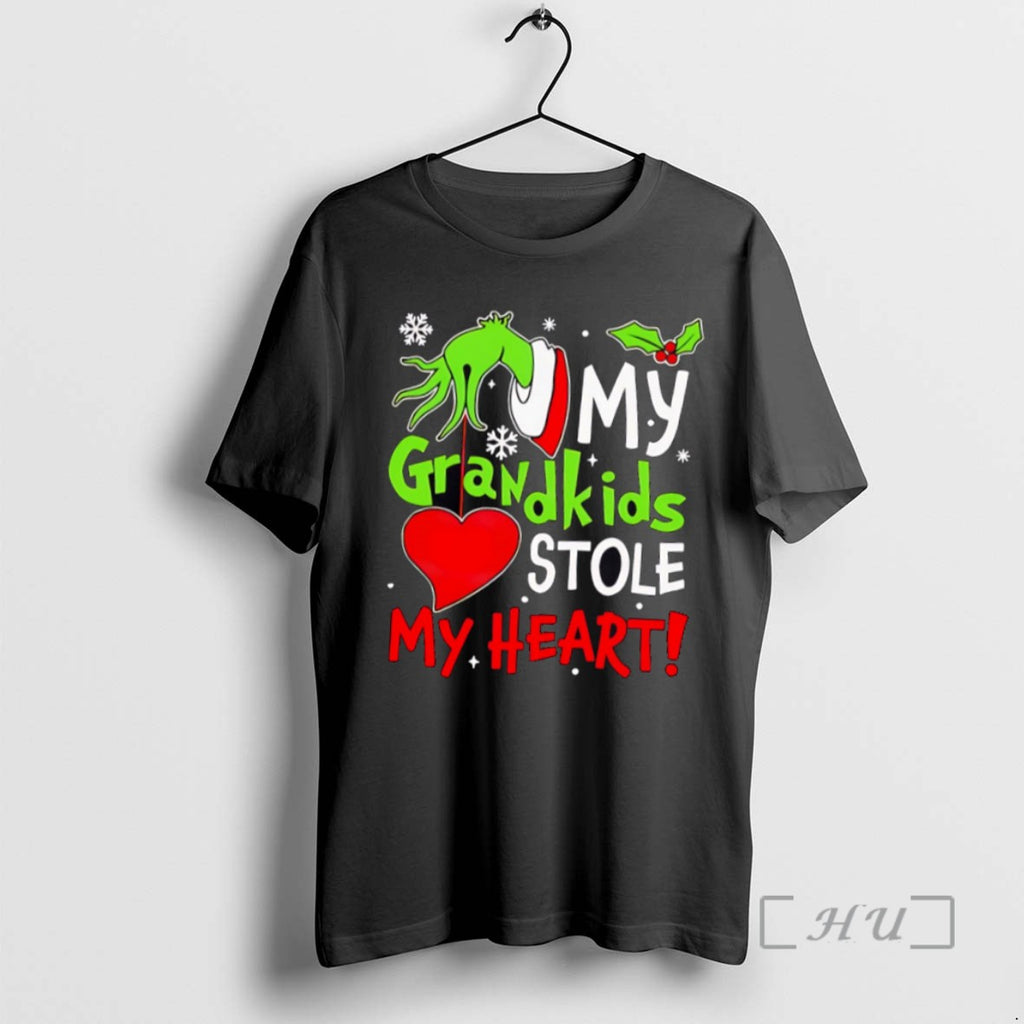 Officials Grinchmas My Grandkids Stole My Heart Merry Christmas T Shirt Sweater