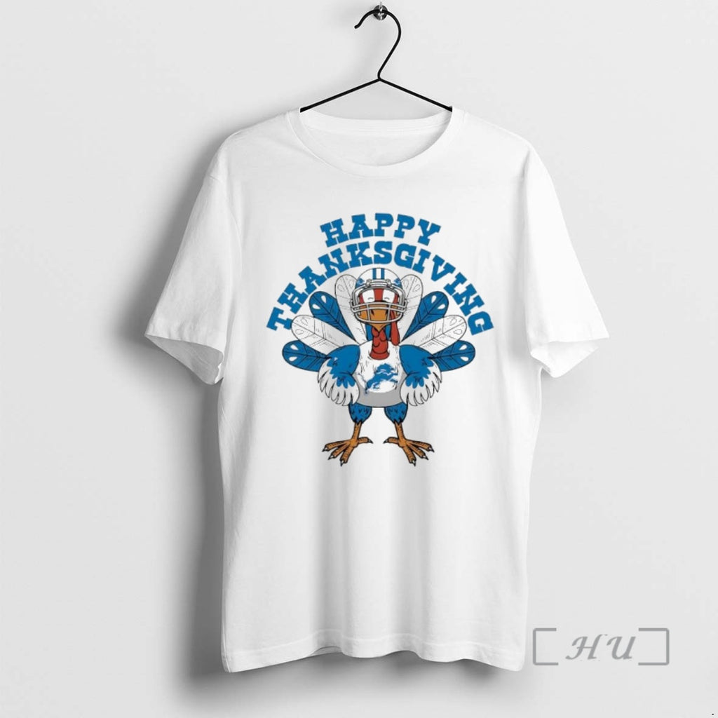 Officials Happy Thanksgiving Turkey With Detroit Lions Shirt Hoodie Sweatshirt | PurePodTees.com