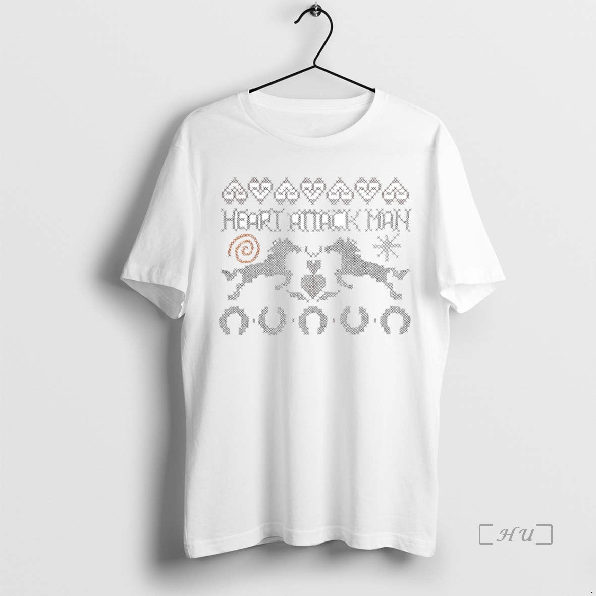 Officials Heart Attack Man Holiday 2025 Ugly Christmas Circle Shirt Hoodie Sweatshirt | PurePodTees.com