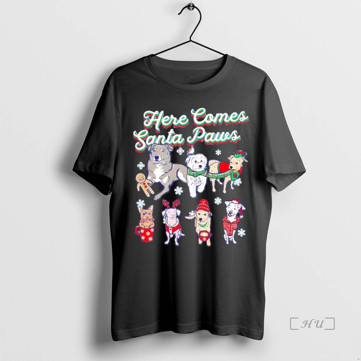 Officials Here Comes Santa Paws Christmas Shirt Hoodie Sweatshirt | PurePodTees.com