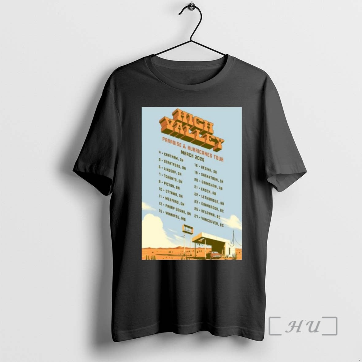 Officials High Valley Paradise Hurricanes Tour March 2026 Shirt Hoodie Sweatshirt | PurePodTees.com