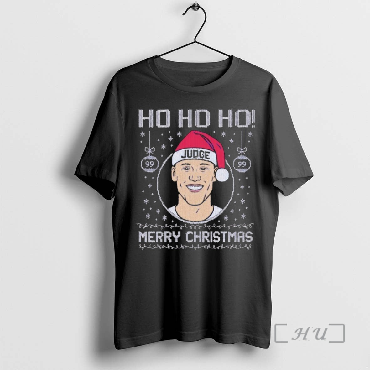 Officials Ho Ho Ho Merry Christmas Aaron Judge Ugly Christmas Shirt Hoodie Sweatshirt | PurePodTees.com