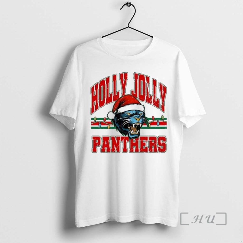 Officials Holly Jolly Panthers Santa Hat Holiday Mascot Shirt Hoodie Sweatshirt | PurePodTees.com