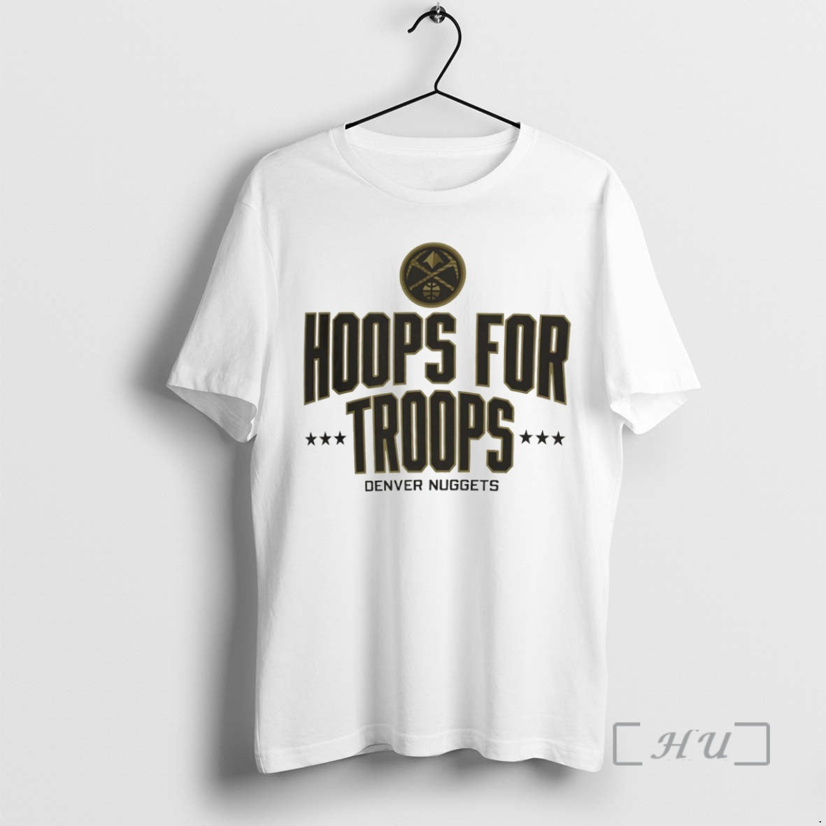 Officials Hoops For Troops Denver Nuggets Basketball Circle Shirt Hoodie Sweatshirt | PurePodTees.com