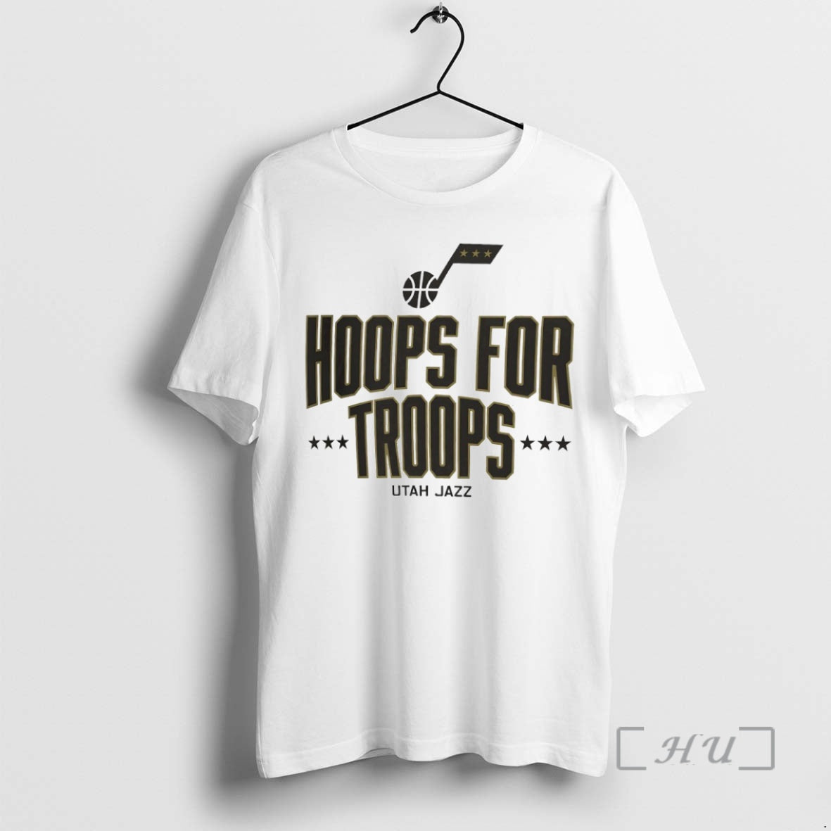 Officials Hoops For Troops Utah Jazz Basketball Circle Shirt Hoodie Sweatshirt | PurePodTees.com