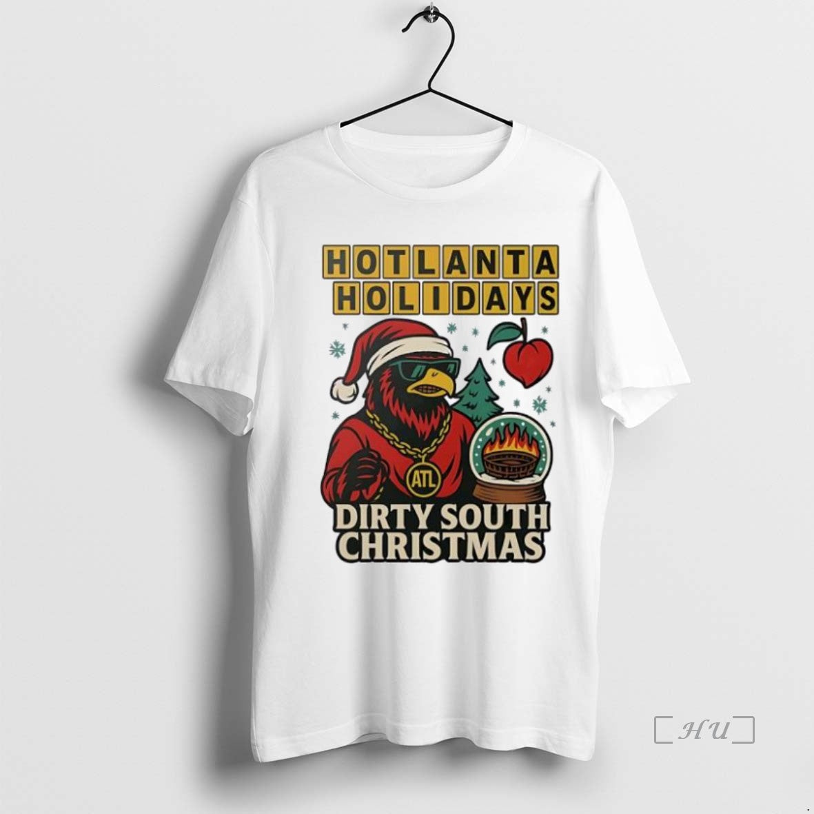 Officials Hotlanta Holidays Dirty South Christmas Ornaments White Shirt Hoodie Sweatshirt | PurePodTees.com