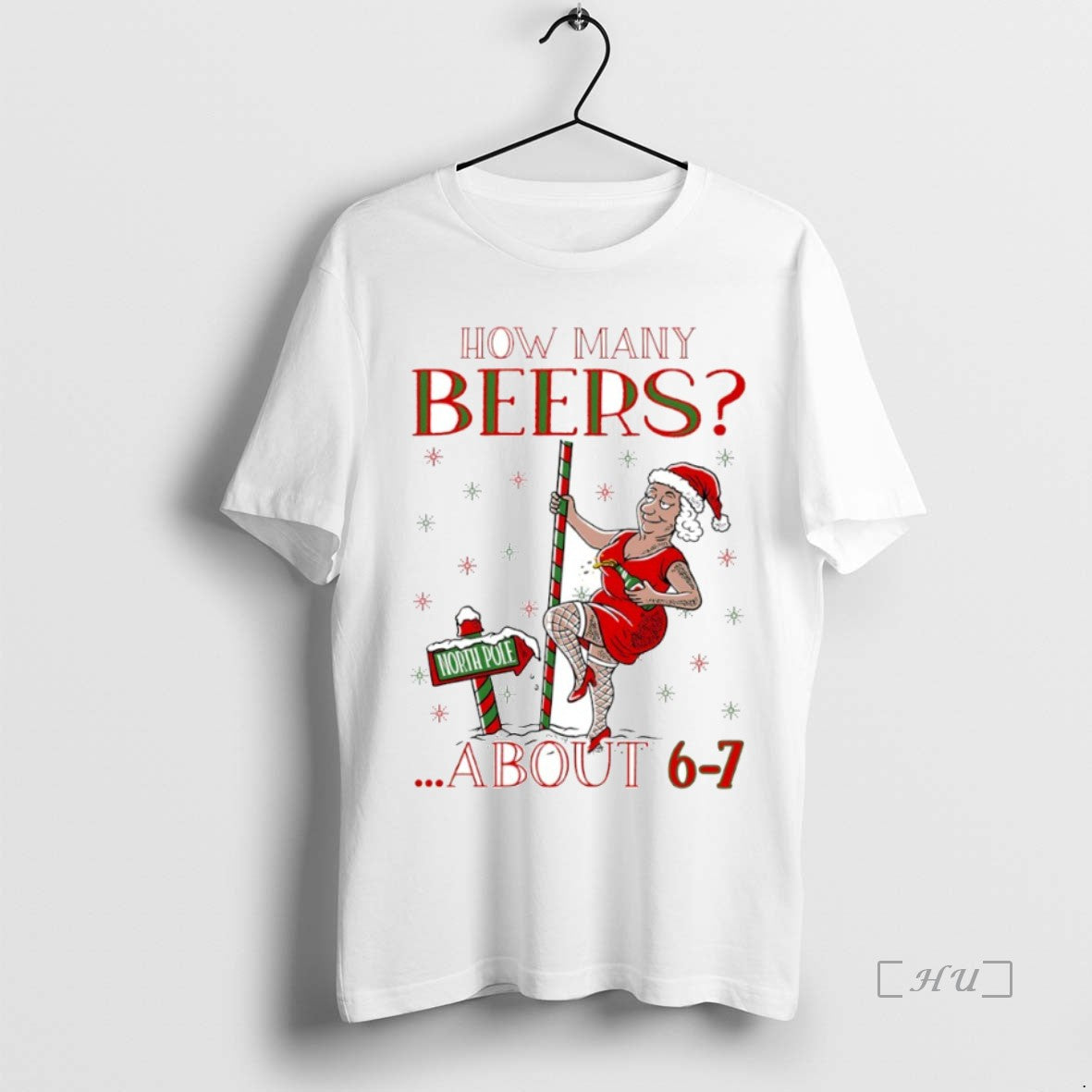 Officials How Many Beers About 6 7 Mrs Clause Ugly Christmas Circle Premium T Shirts Hoodie Sweatshirt | PurePodTees.com