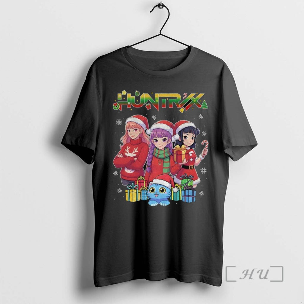 Officials Huntrix Kpop Demon Hunters Derpy Tiger Merry Christmas T Shirt Sweater