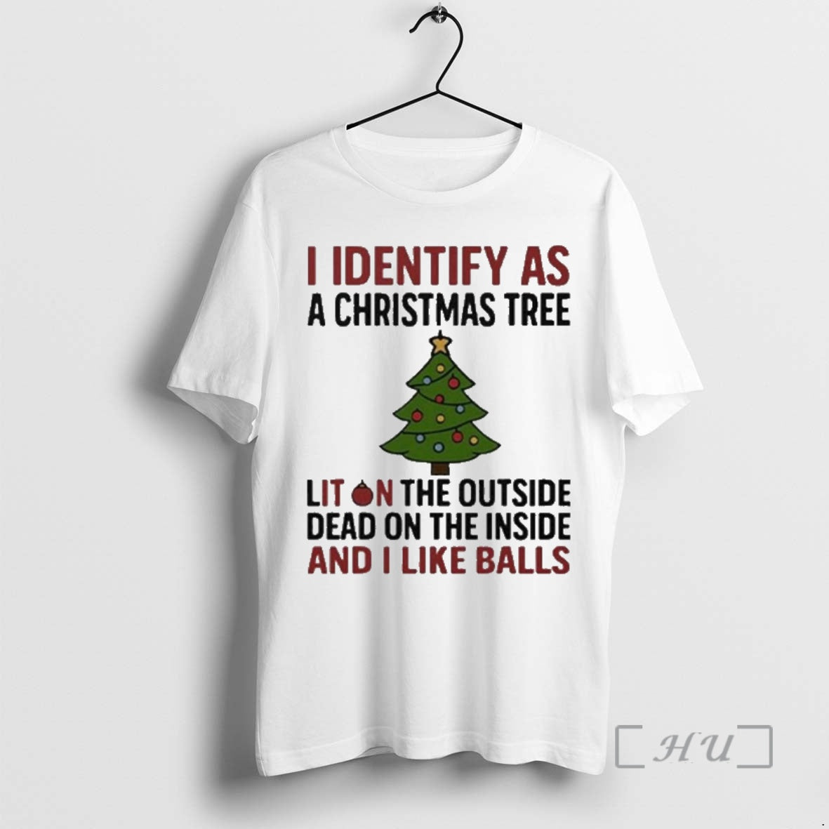 Officials I Identify As A Christmas Tree Lit On The Outside Dead On The Inside Shirt Hoodie Sweatshirt | PurePodTees.com