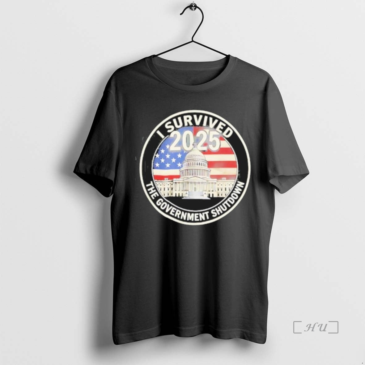 Officials I Survived The Government Shutdown 2025 American Flag Shirt Hoodie Sweatshirt | PurePodTees.com