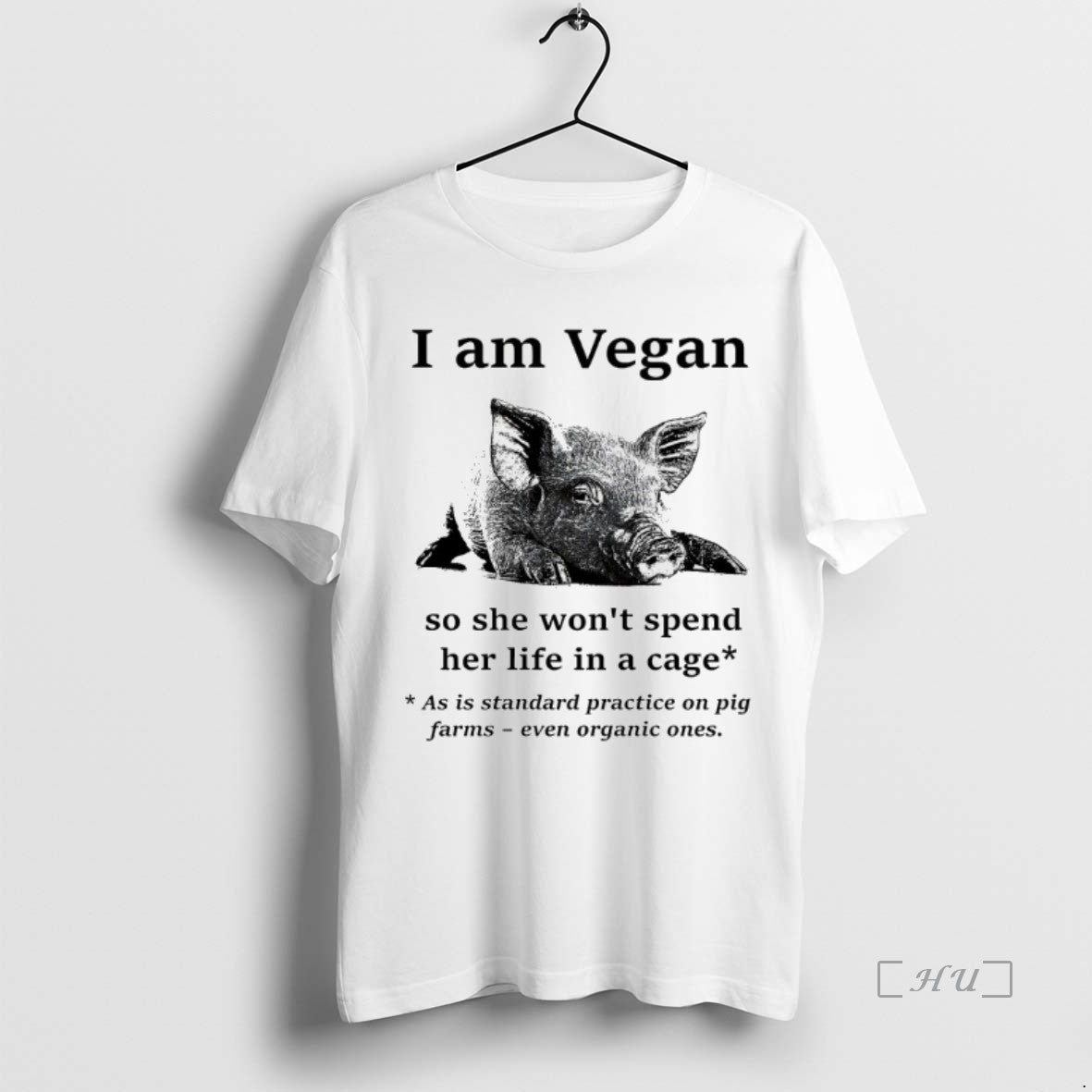 Officials I Am Vegan So He Wont Spend Her Life In A Cage Premium Shirt Hoodie Sweatshirt | PurePodTees.com