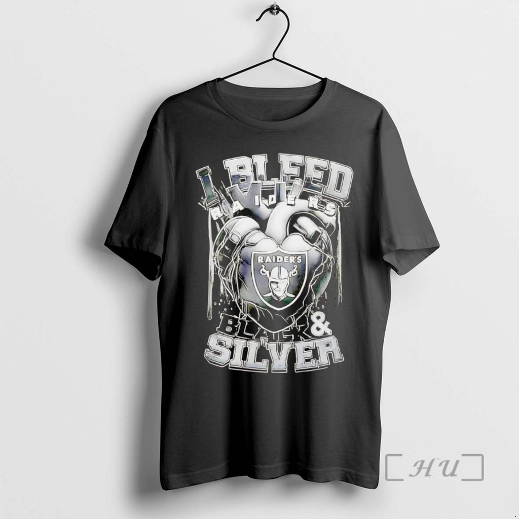 Officials I Bleed Raiders Black And Silver Shirt Hoodie Sweatshirt | PurePodTees.com