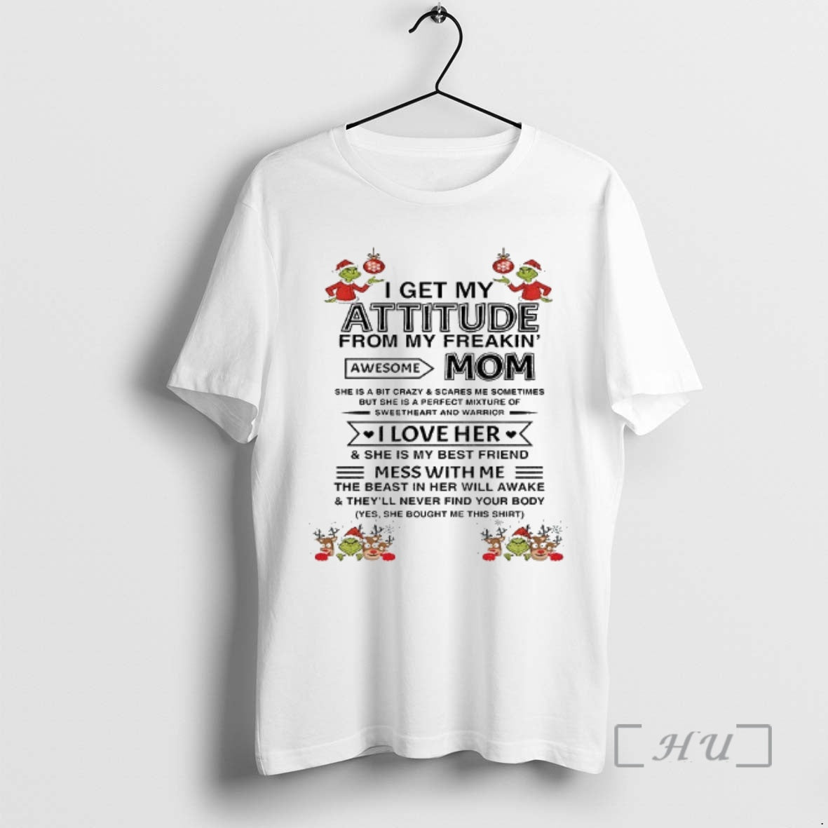 Officials I Get My Attitude From My Freakin Awesome Mom She Is A Bit Crazy Shirt Hoodie Sweatshirt | PurePodTees.com