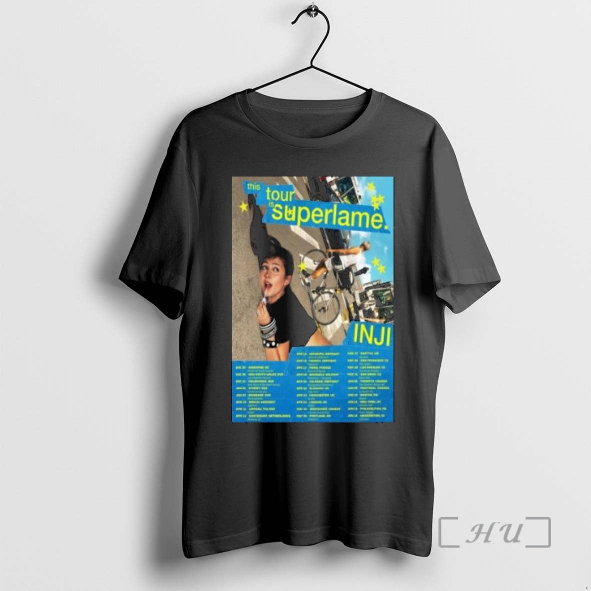 Officials Inji This Tour Is Superlame 2026 Circle Black Shirt Hoodie Sweatshirt | PurePodTees.com