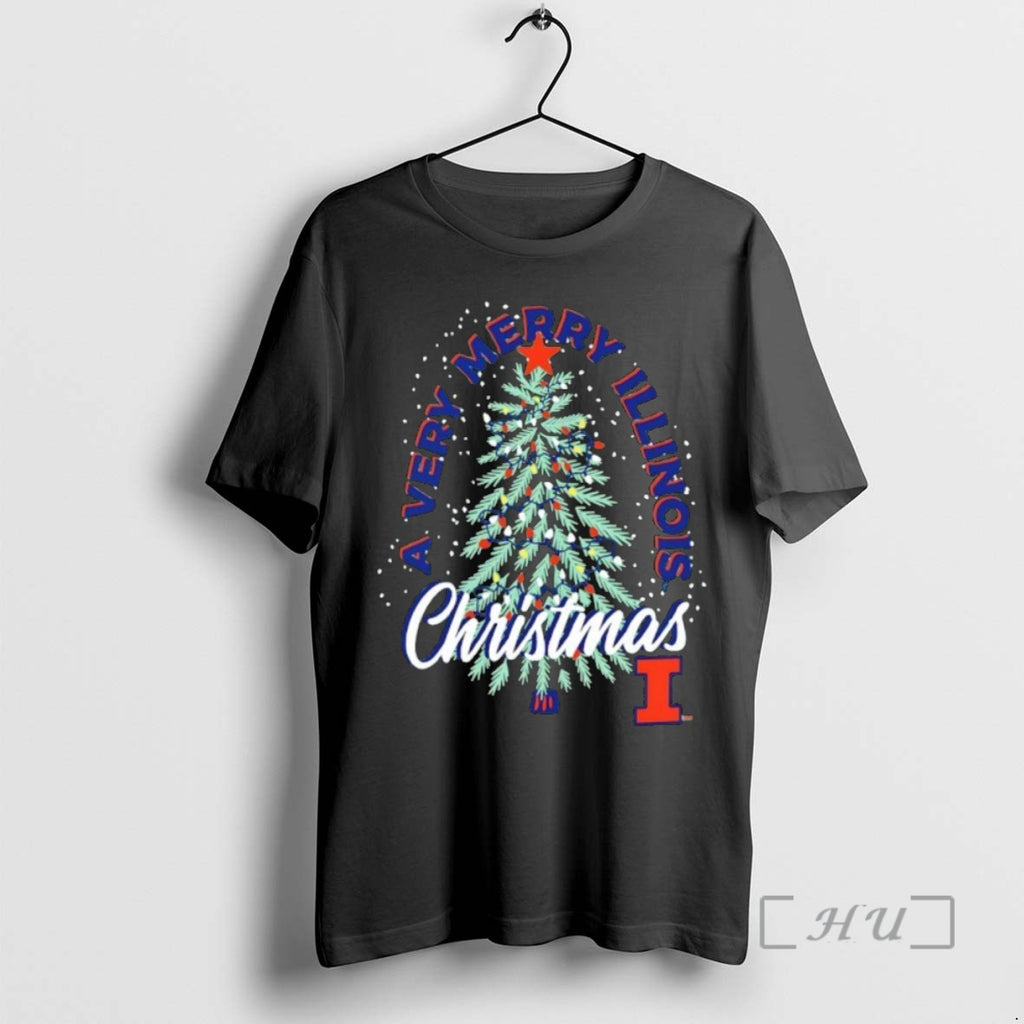 Officials Illinois Fighting Illini A Very Merry Arizona Christmas Tree Shirt Hoodie Sweatshirt | PurePodTees.com