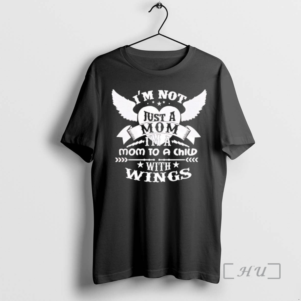 Officials Im Not Just A Mom Im A Mom To A Child With Wings Black Shirt Hoodie Sweatshirt | PurePodTees.com