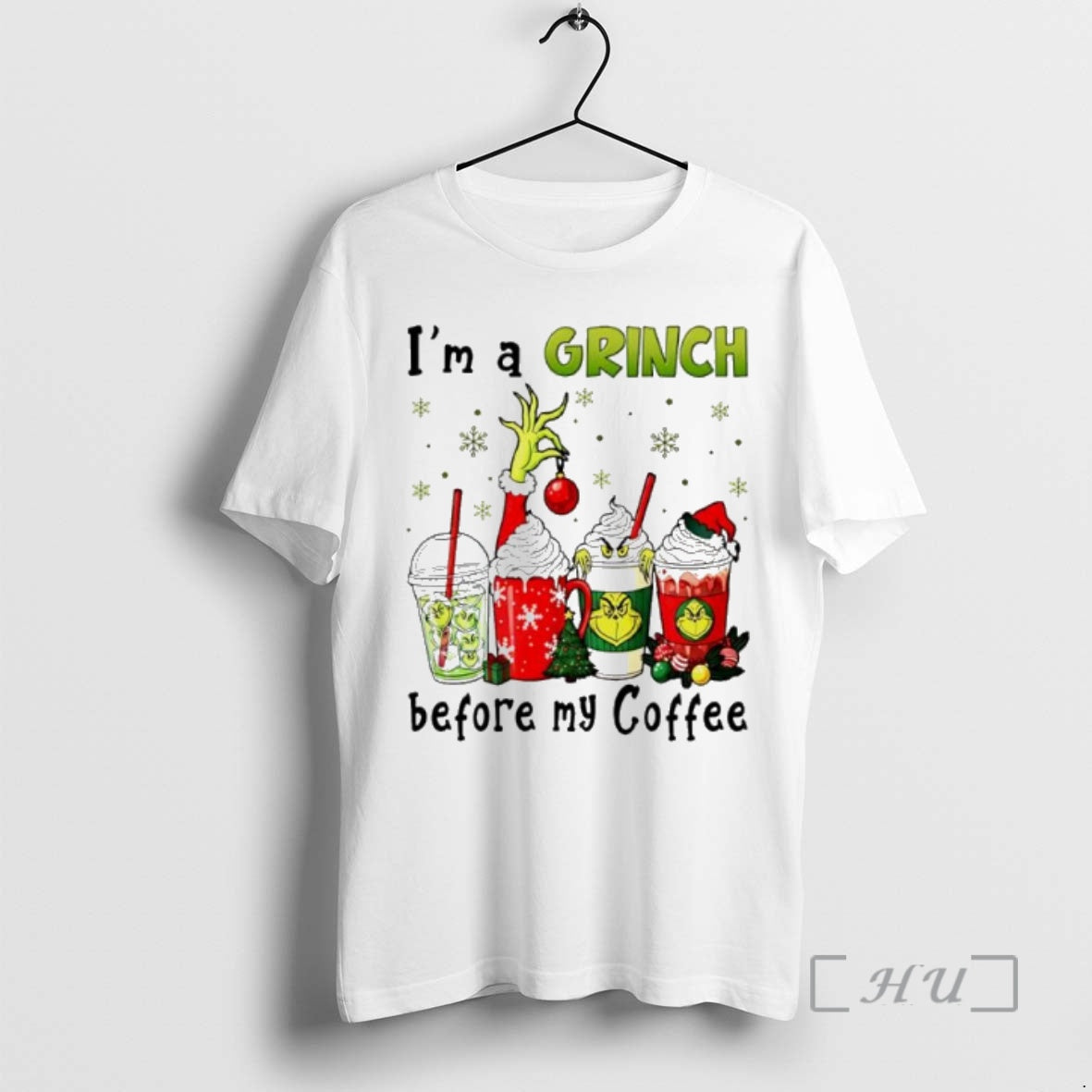 Officials Im A Grinch Before My Coffee Christmas Shirt Hoodie Sweatshirt | PurePodTees.com