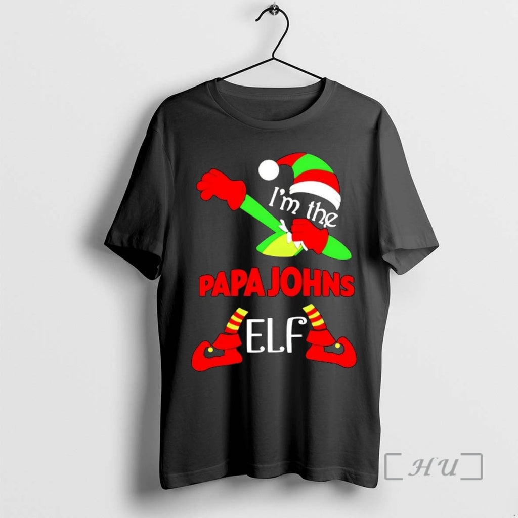 Officials Im The Papa Johns Elf Dabbing Christmas Shirt Hoodie Sweatshirt | PurePodTees.com