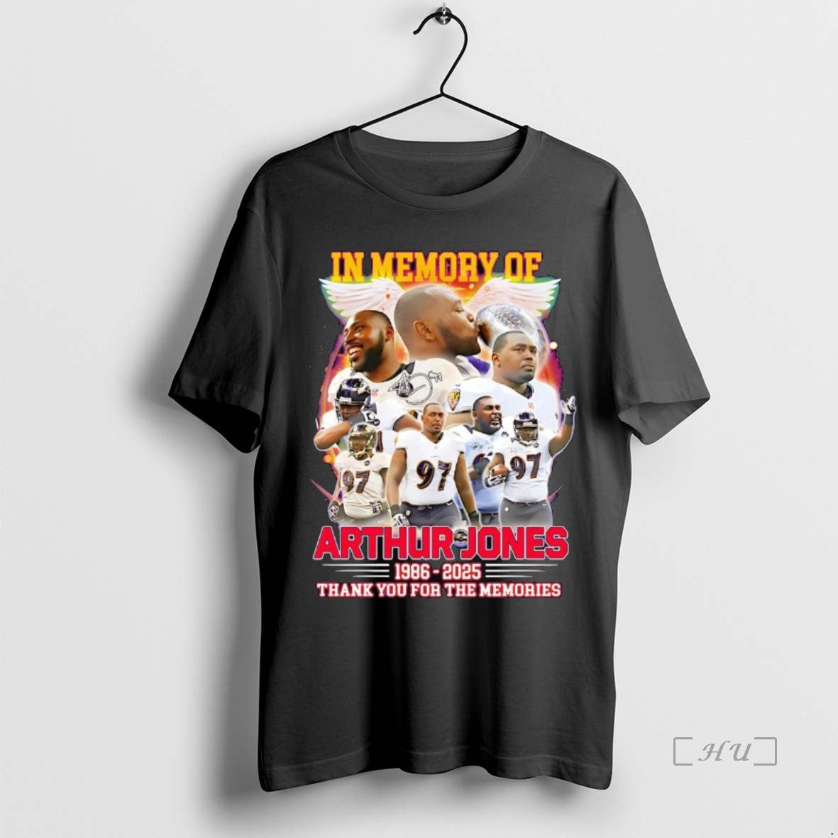 Officials In Memory Of Arthur Jones 1986 2025 Thank You For The Memories Premium Shirt Hoodie Sweatshirt | PurePodTees.com