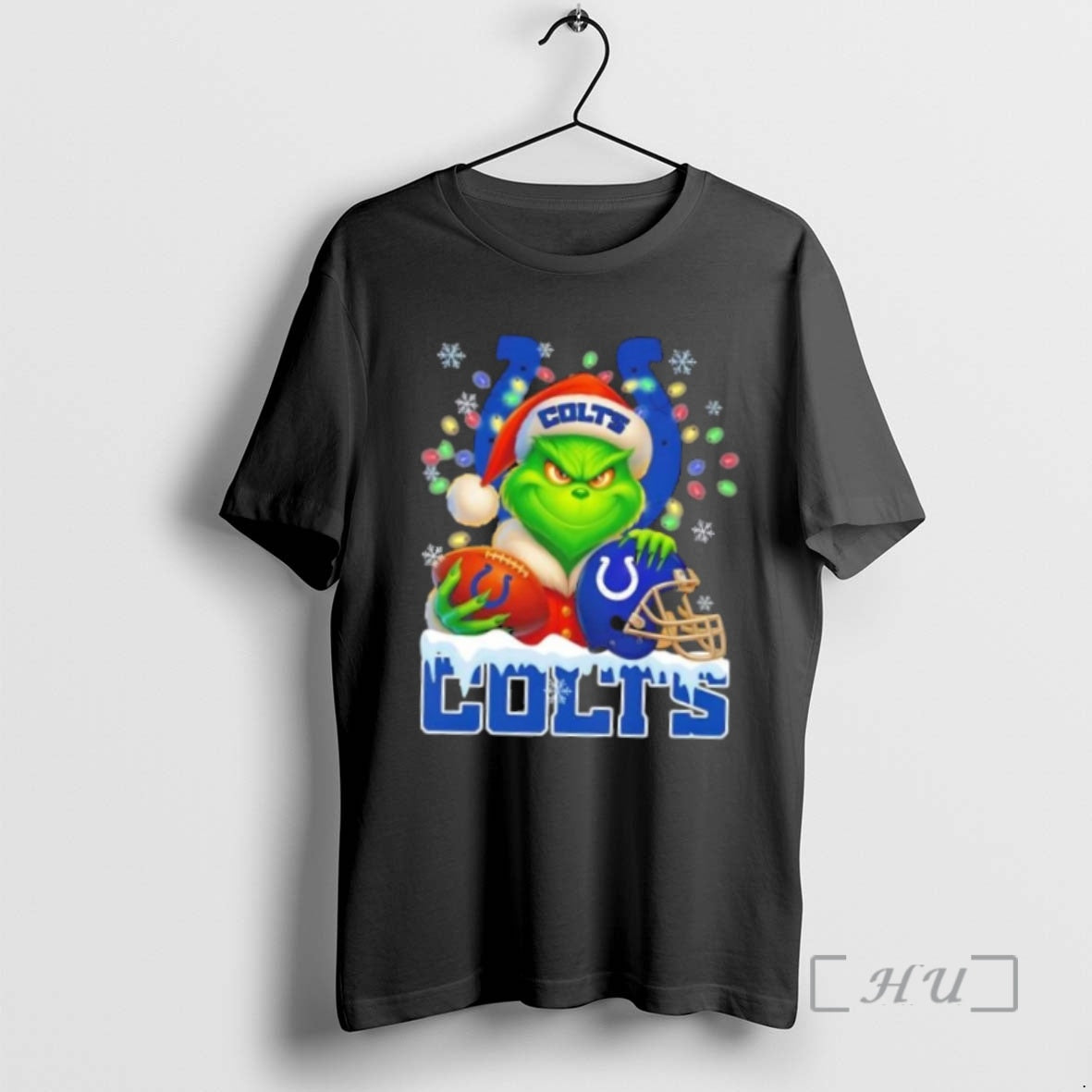 Officials Indianapolis Colts X Grinch Hold Ball And Helmet Christmas Shirt Hoodie Sweatshirt | PurePodTees.com