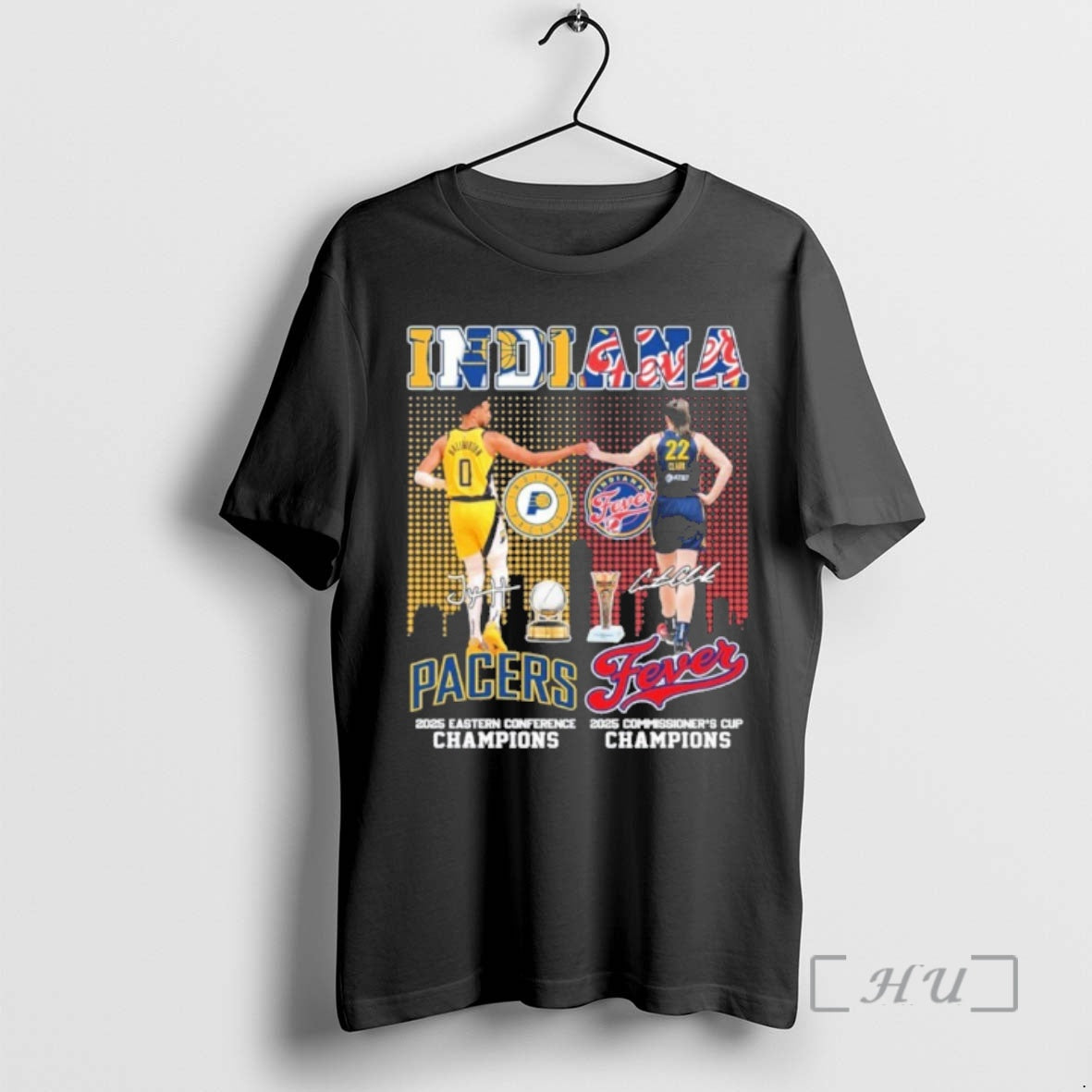 Officials Indianapolis Pacers 2025 Conference Champions And Indiana Fever 2025 Commissioners Cup Champions Premium Shirt...