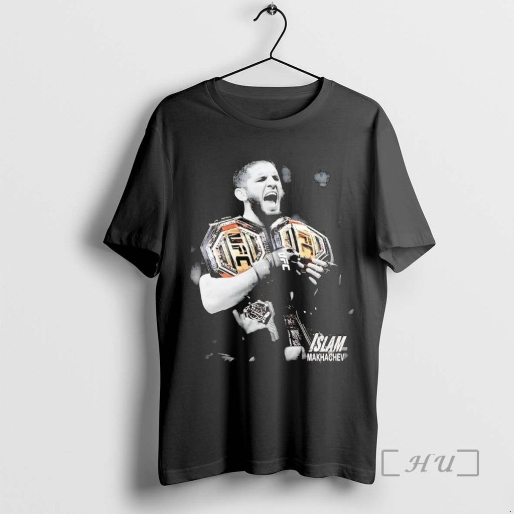 Officials Islam Makhachev Champions Belts 2025 Shirt Hoodie Sweatshirt | PurePodTees.com