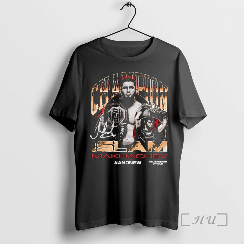 Officials Islam Makhachev Ufc Welterweight Champion 2025 Shirt Hoodie Sweatshirt | PurePodTees.com