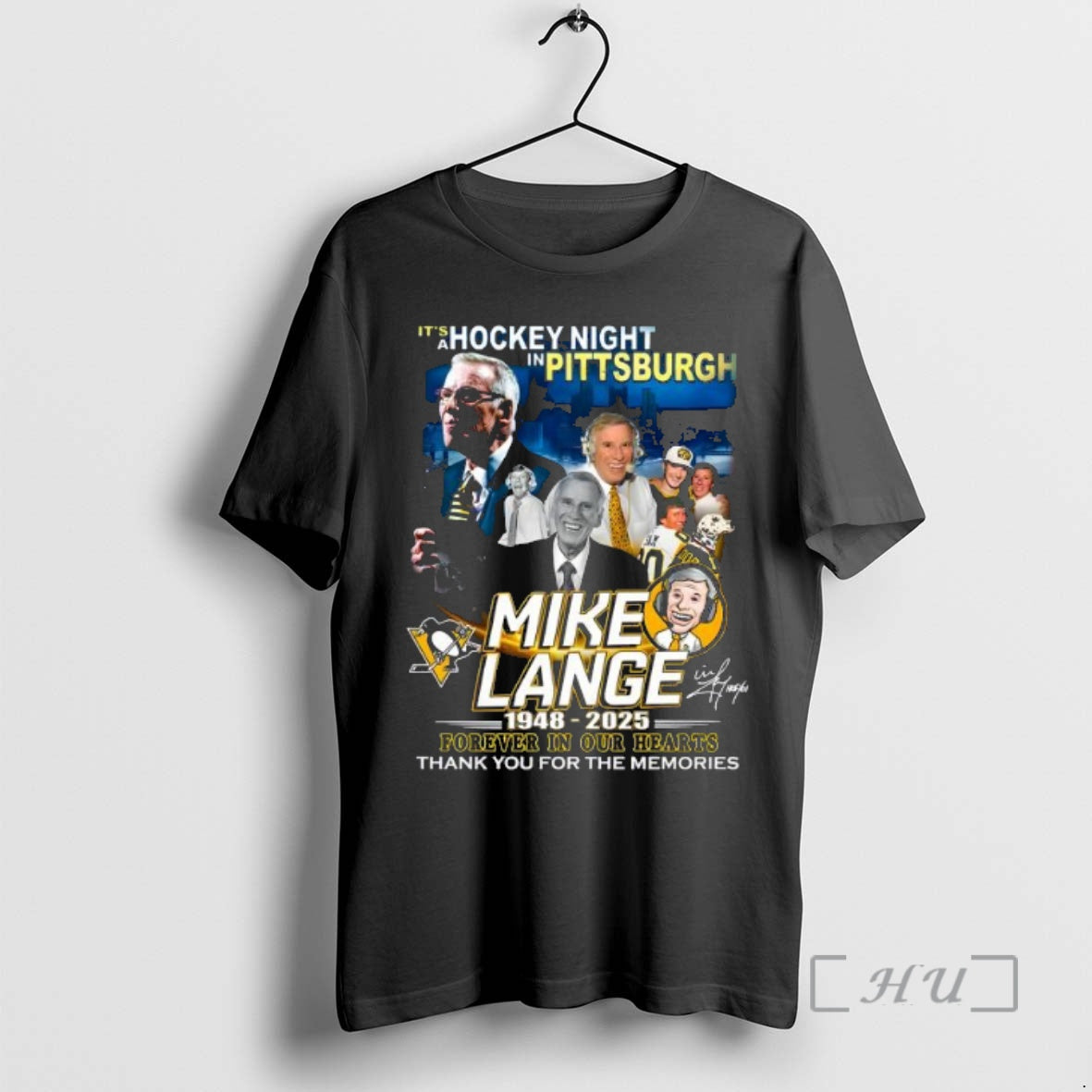 Officials Its A Hockey Night In Pittsburgh Penguins Mike Lange 1948 2025 Forever In Our Shirt Hoodie Sweatshirt
