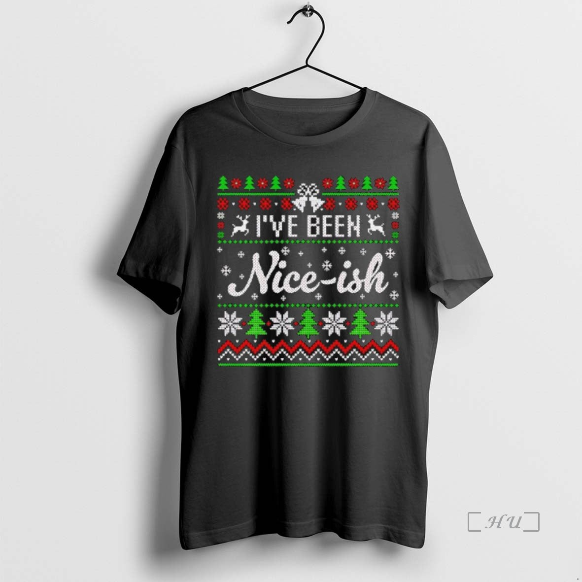 Officials Ive Been Nice Ish Ugly Christmas Black Shirt Hoodie Sweatshirt | PurePodTees.com