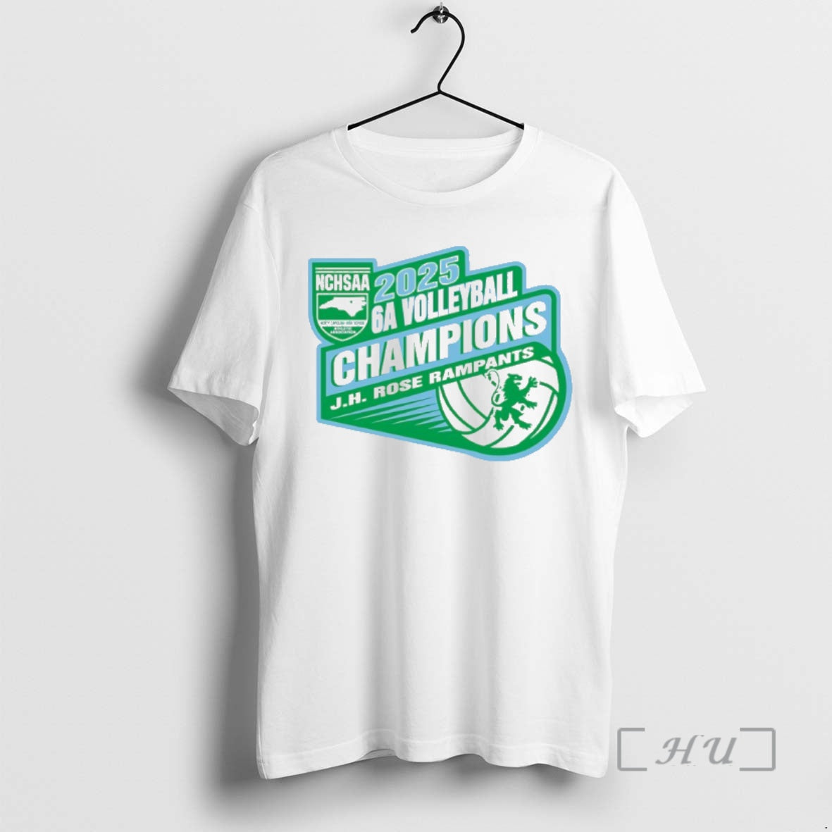 Officials Jh Rose Rampants 2025 Nchsaa 6a Volleyball Champions Shirt Hoodie Sweatshirt | PurePodTees.com