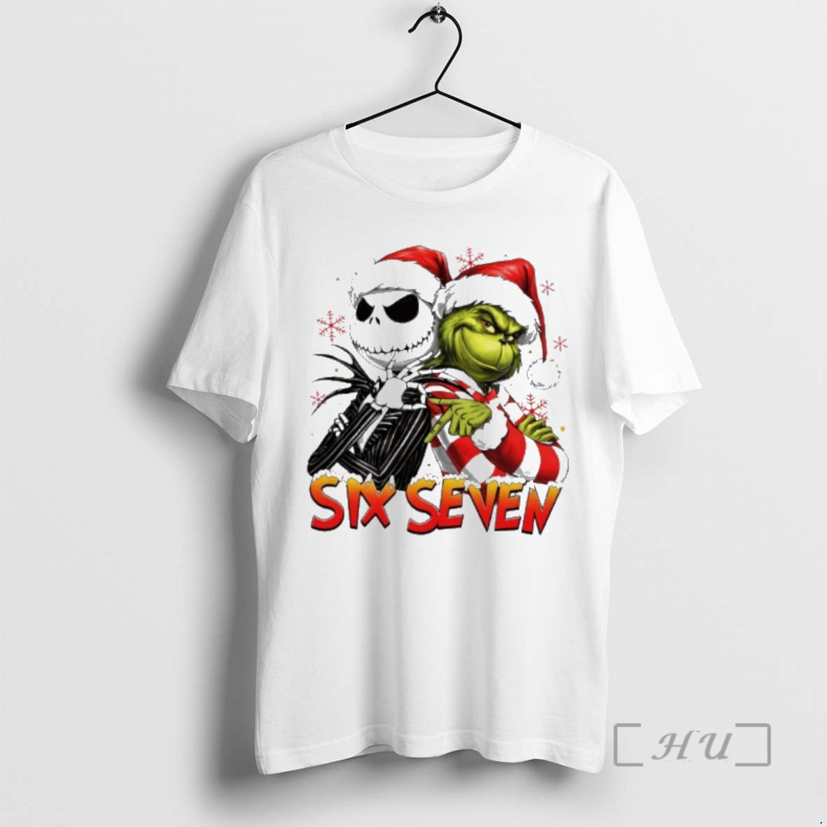 Officials Jack Skellington And Grinch Six Seven Meme Christmas Shirt Hoodie Sweatshirt | PurePodTees.com