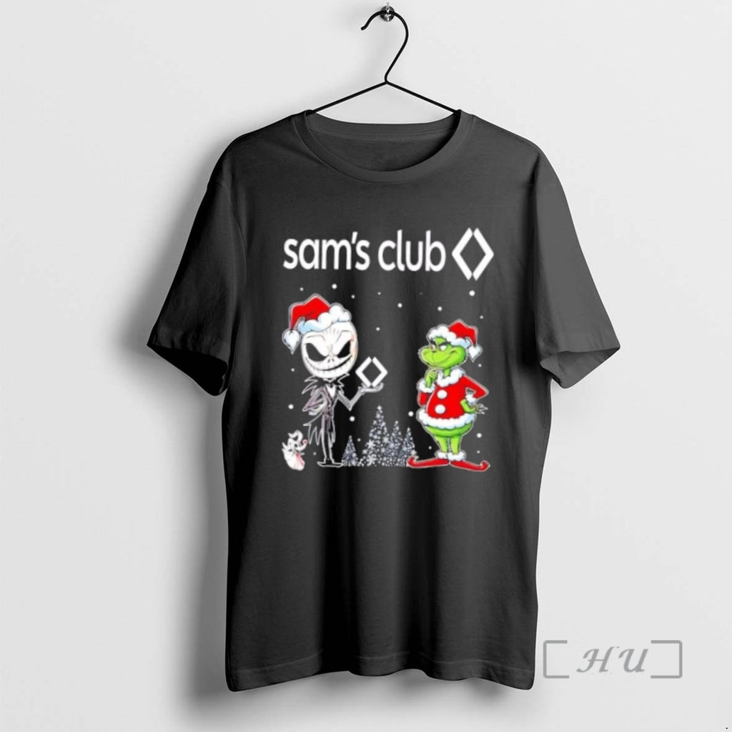 Officials Jack Skellington And Grinch X Sams Club Is This Jolly Enough Christmas Premium Shirt Hoodie Sweatshirt