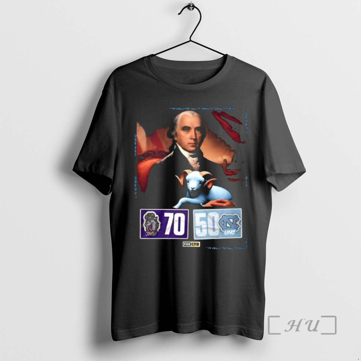 Officials James Madison Dukes Wins North Carolina Tar Heels 70 50 Football Premium T Shirts Hoodie Sweatshirt
