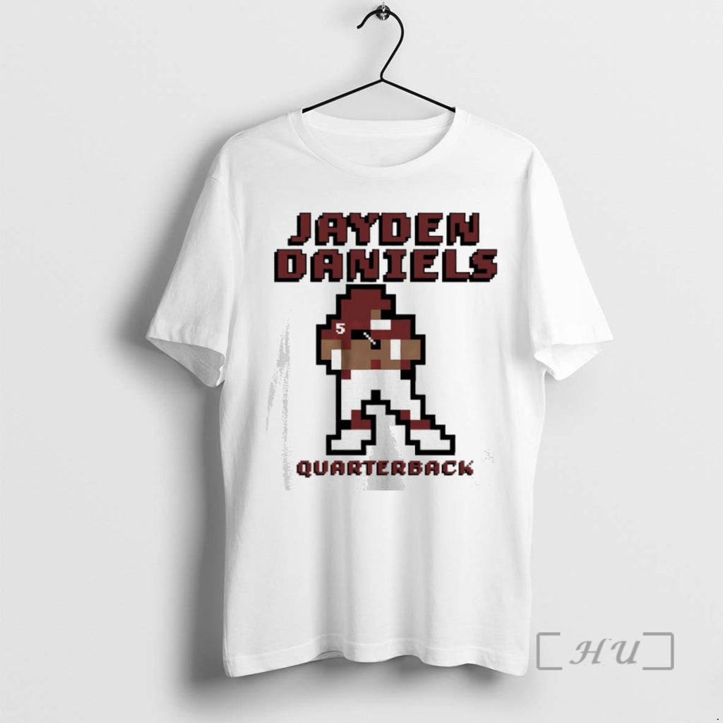 Officials Jayden Daniels Washington Commanders Quarterback Pixel T Shirt Sweater