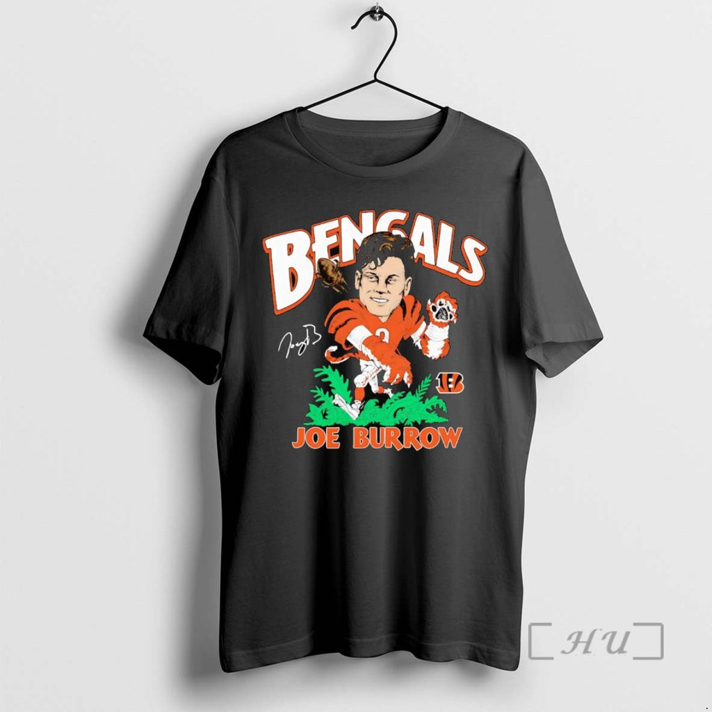 Officials Joe Burrow Tiger Jungle Caricature T Shirt Sweater