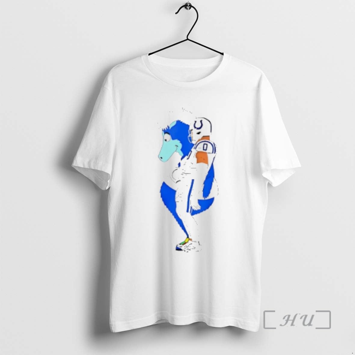 Officials Jonathan Taylor Indianapolis Colts And Blue Mascot Meme Shirt Hoodie Sweatshirt | PurePodTees.com