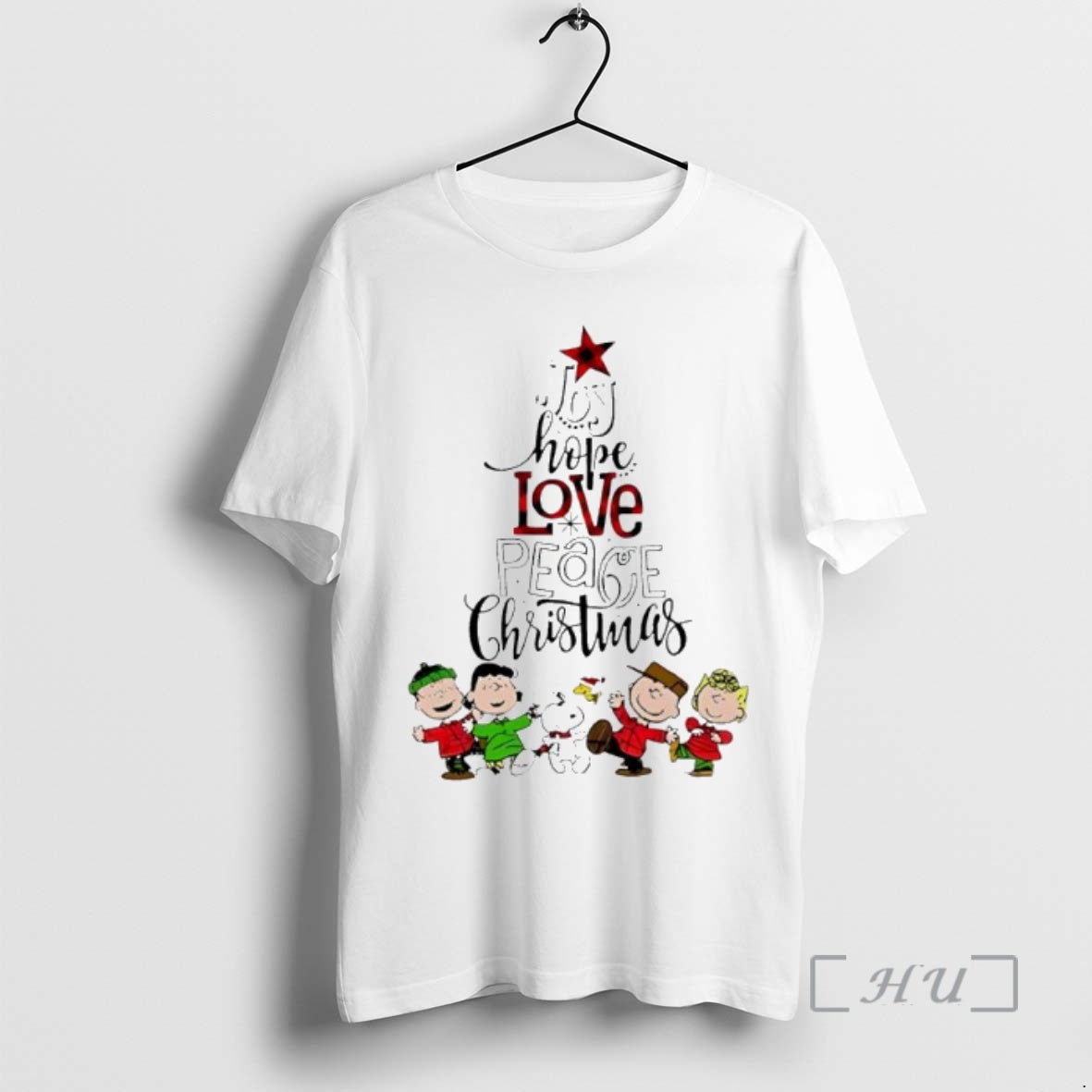 Officials Joy Hope Love Peace Christmas Peanuts Comic Shirt Hoodie Sweatshirt | PurePodTees.com