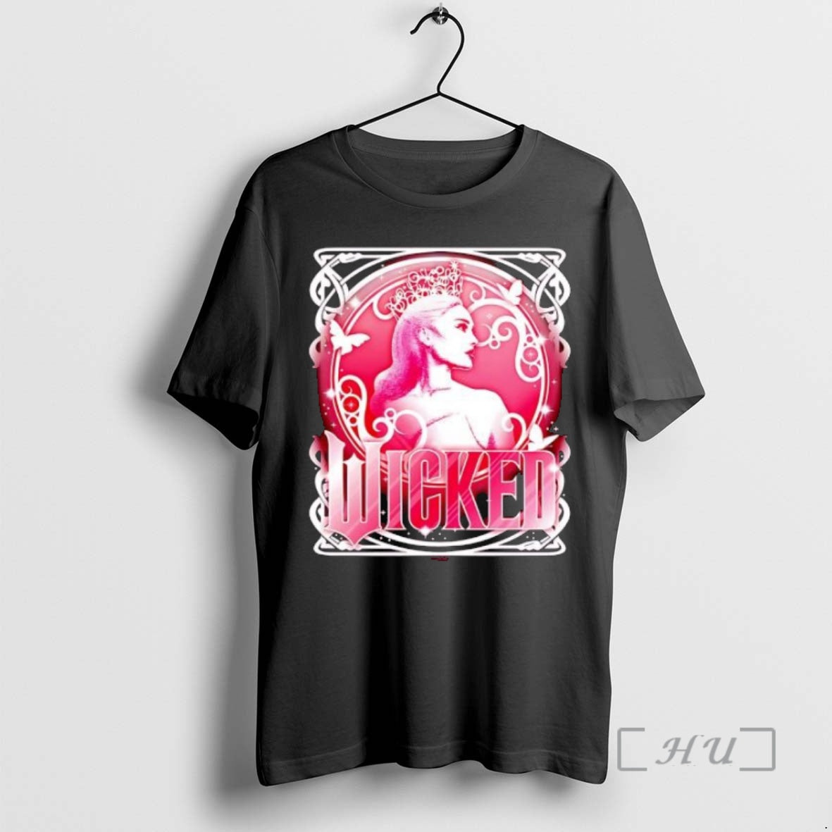 Officials Juniors Wicked Glinda Portrait Cropped Vintage Shirt Hoodie Sweatshirt | PurePodTees.com
