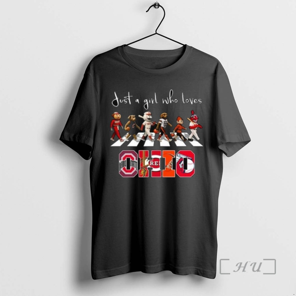 Officials Just A Girl Who Loves Mascot Ohio City Sports All Team 2025 Long Sleve Shirt Hoodie Sweatshirt | PurePodTees.com