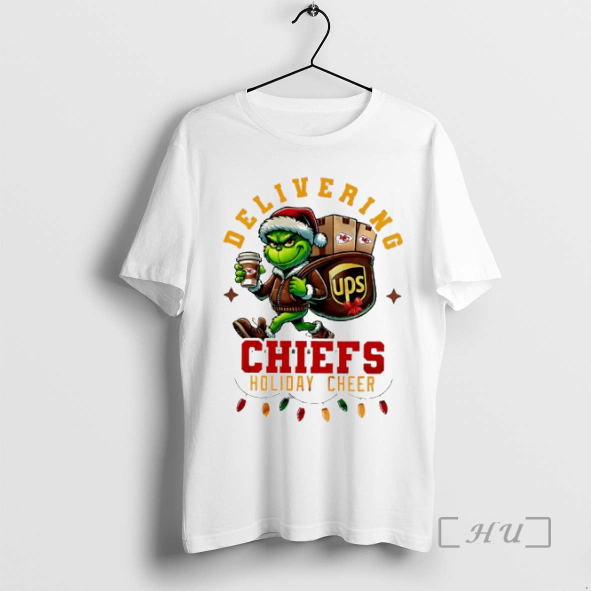 Officials Kansas City Chiefs Grinch Delivering Ups Holiday Cheer Christmas Shirt Hoodie Sweatshirt | PurePodTees.com