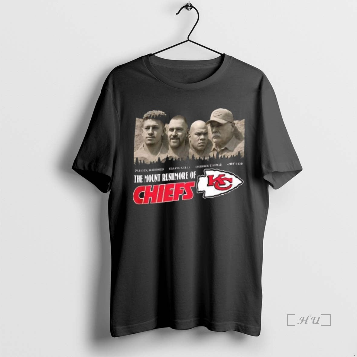 Officials Kansas City Chiefs The Mount Rushmore Of Chiefs Patrick Travis Derrick Andy Premium Shirt Hoodie Sweatshirt